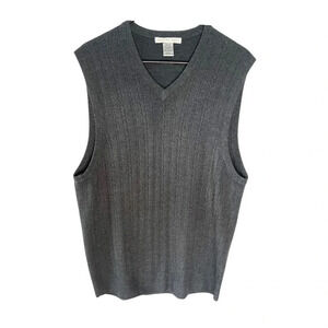 Geoffrey Beene Dark Gray Knit Vest - Men's Size Extra Large